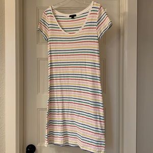 J Crew rainbow stripe dress